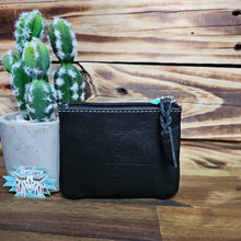 Load image into Gallery viewer, Leather & Hide Zip Coin Purse