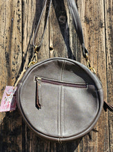 Load image into Gallery viewer, Leather & Hide Round Bag