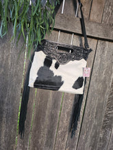 Load image into Gallery viewer, Leather & Hide Fringe Handbag