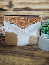 Load image into Gallery viewer, Leather & Hide Crossbody Clutch