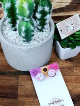 Load image into Gallery viewer, 15mm Glitter Resin Studs - Multiple Options