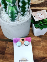 Load image into Gallery viewer, 15mm Glitter Resin Studs - Multiple Options