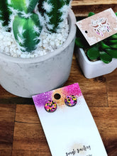 Load image into Gallery viewer, 15mm Glitter Resin Studs - Multiple Options