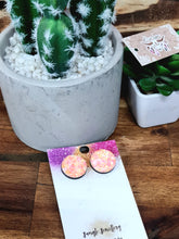 Load image into Gallery viewer, 20mm Glitter Resin Studs - Multiple Options