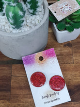 Load image into Gallery viewer, 25mm Glitter Resin Studs - Multiple Options
