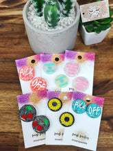 Load image into Gallery viewer, Printed Glitter Resin Studs - Multiple Options