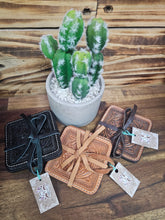 Load image into Gallery viewer, Tooled Leather Coasters