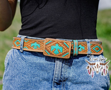 Load image into Gallery viewer, “Aztec Eagle” Western belt