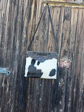 Load image into Gallery viewer, Leather & Hide Fringe Handbag