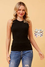 Load image into Gallery viewer, Betty Ribbed Tank - Black

