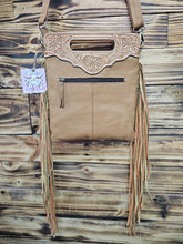 Load image into Gallery viewer, Leather & Hide Fringe Sling Bag