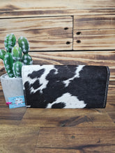 Load image into Gallery viewer, Turquoise Leather & Hide Wallet