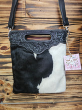 Load image into Gallery viewer, Leather & Hide Sling Bag