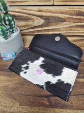 Load image into Gallery viewer, Turquoise Leather & Hide Wallet