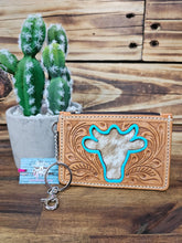 Load image into Gallery viewer, Leather & Hide Key & Card Holder