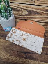 Load image into Gallery viewer, Turquoise Leather & Hide Wallet