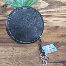 Load image into Gallery viewer, Round Tooled Leather Coin Purse
