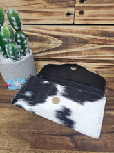 Load image into Gallery viewer, Turquoise Leather & Hide Wallet