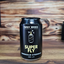 Load image into Gallery viewer, Tipsy Wicks CANdle "SUPER FLY" - Limoncello Citronella