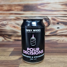 Load image into Gallery viewer, Tipsy Wicks CANdle "POUR DECISIONS" - Champagne & Strawberries