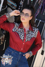 Load image into Gallery viewer, Wine & Leopard - RANCH DRESS'N Rodeo Performance Shirt