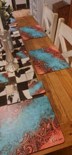 Load image into Gallery viewer, Dixie Lane Tooled Leather Placemat Set