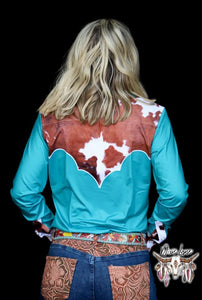 Cowhide & Teal - RANCH DRESS'N Rodeo Performance Shirt