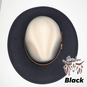 Ombre Panama Hat - Black