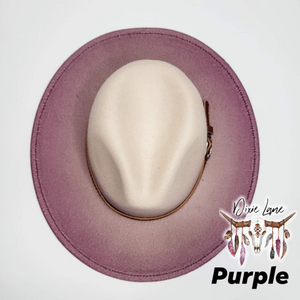 Ombre Panama Hat - Purple