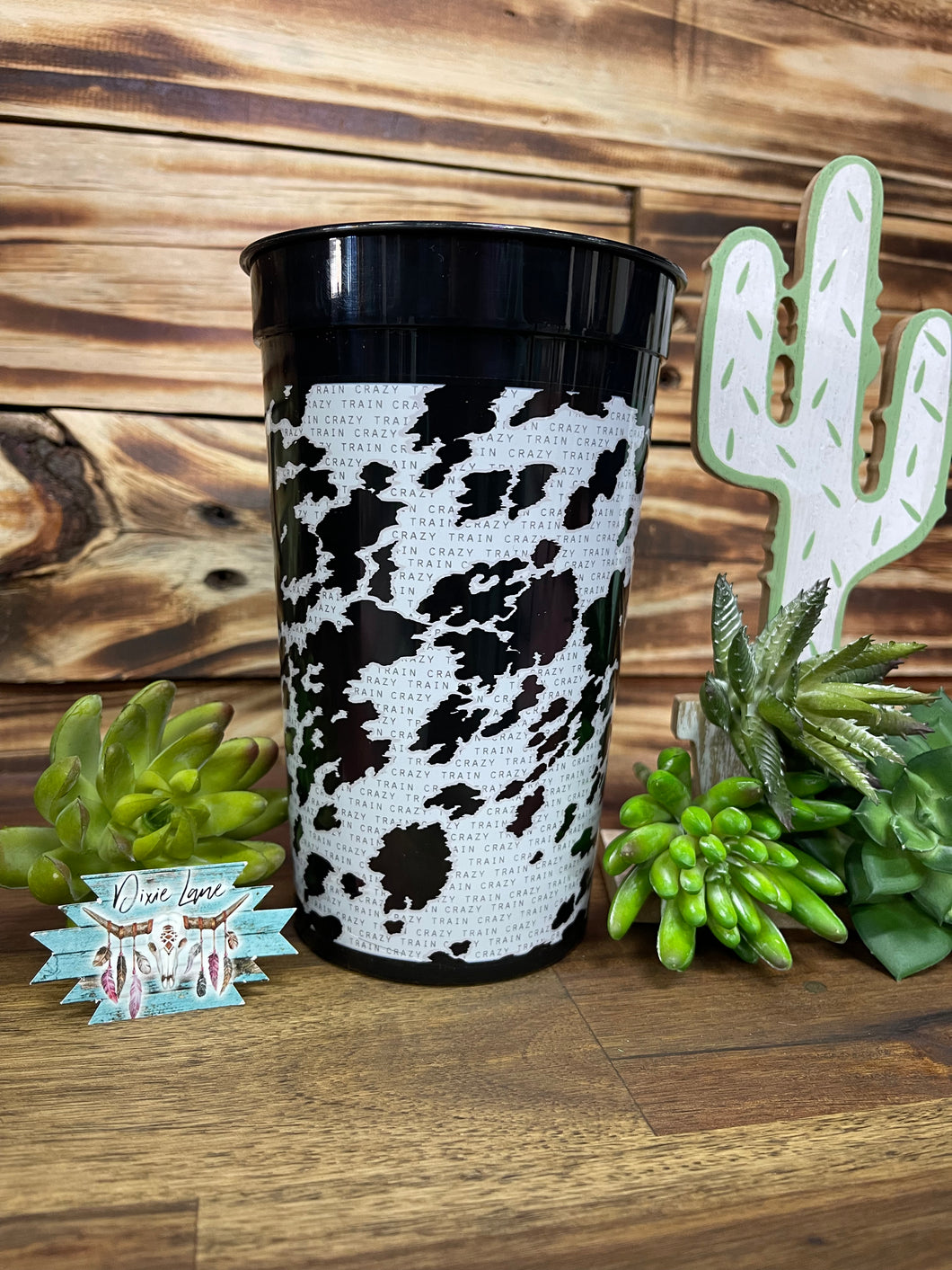 Western Solo Cup - Cow Print