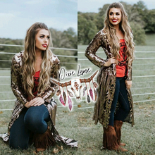 Load image into Gallery viewer, Gold Royal Sequin Duster