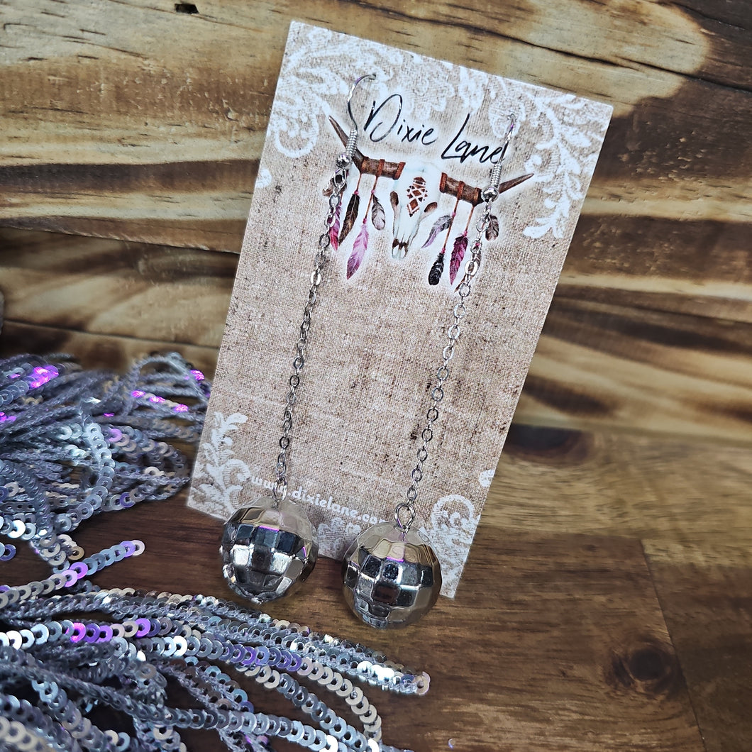 Disco Ball Dangle Earrings