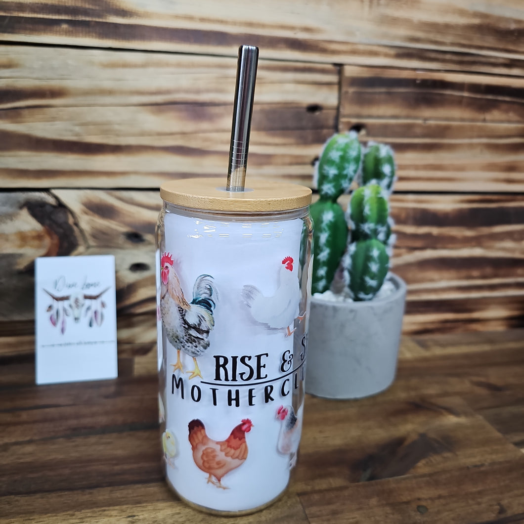 Mother Cluckers - 500ml Glass Tumbler