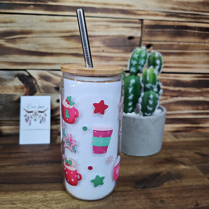 Christmas Drinks - 500ml Glass Tumbler