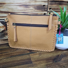 Load image into Gallery viewer, Leather &amp; Hide Crossbody Clutch
