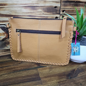 Leather & Hide Crossbody Clutch