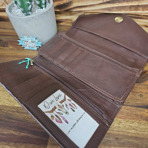 Tooled Leather & Hide Wallet