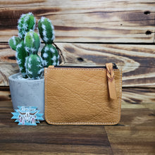 Load image into Gallery viewer, Leather &amp; Hide Zip Coin Purse
