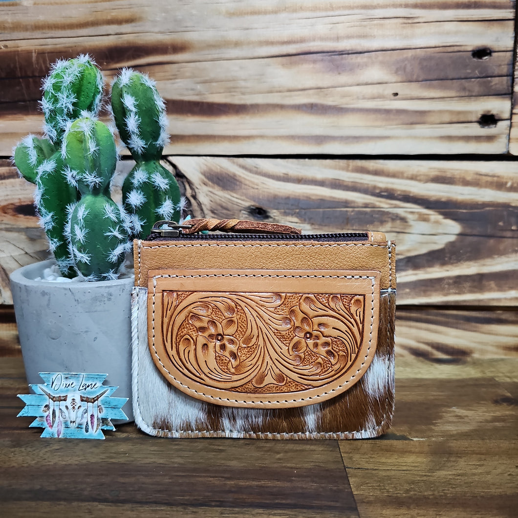 Leather & Hide Zip Coin Purse