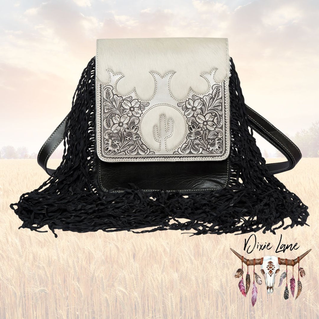 Cactus & Spiral Fringe Bag