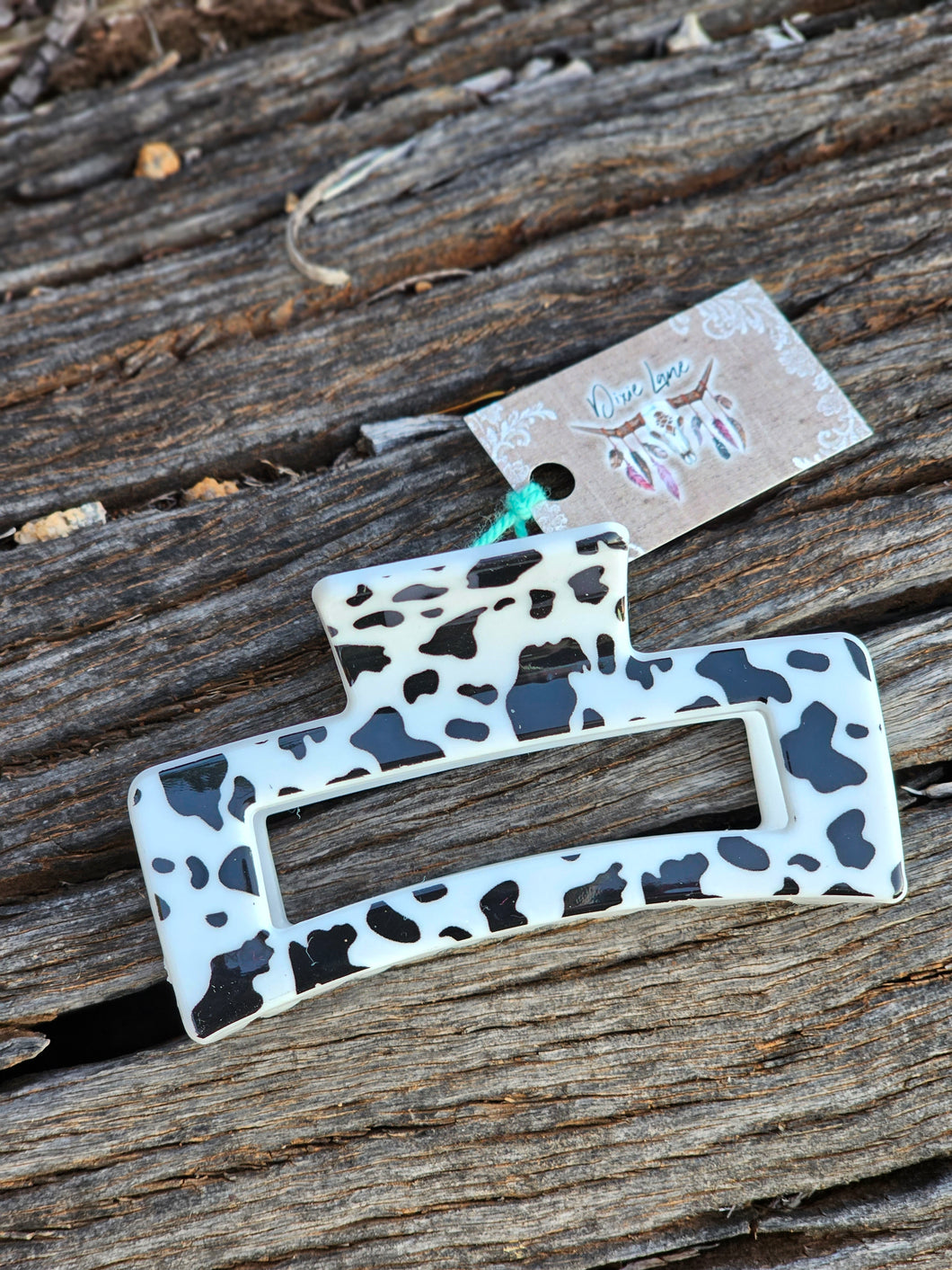 Cowprint Hair Claw