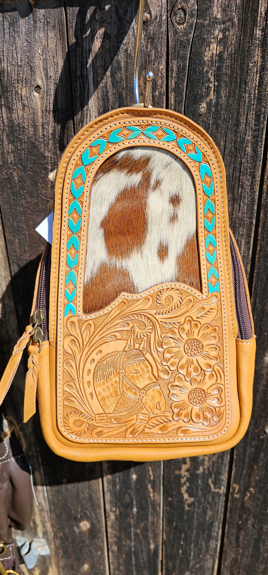 Tooled Horse Knapsack