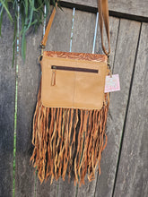 Load image into Gallery viewer, Leather &amp; Hide Fringe Bag
