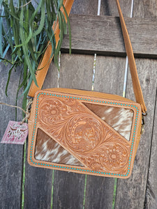 Hide & Horse Tooled Handbag