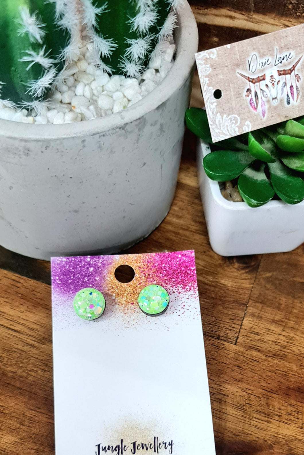 10mm Glitter Resin Studs - Multiple Options