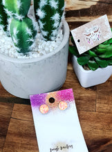 Load image into Gallery viewer, 10mm Glitter Resin Studs - Multiple Options
