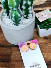 Load image into Gallery viewer, 20mm Glitter Resin Studs - Multiple Options
