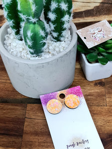 20mm Glitter Resin Studs - Multiple Options