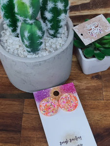25mm Glitter Resin Studs - Multiple Options