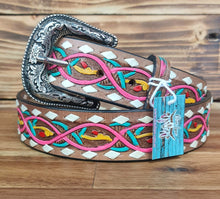 Load image into Gallery viewer, “Neon Vine” Western belt
